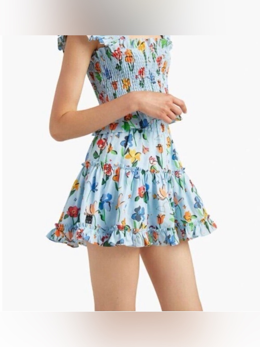 Hill House linen floral top & Paz skirt